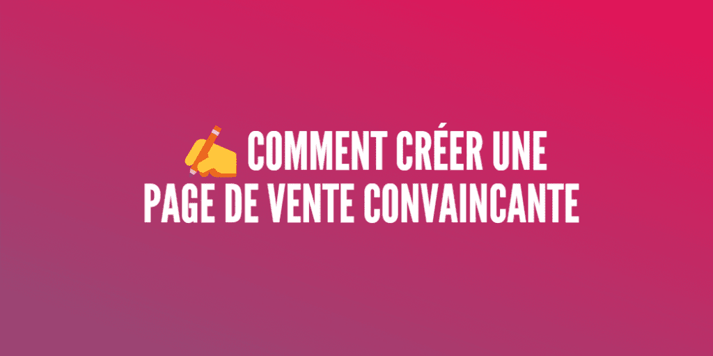 créer page de vente